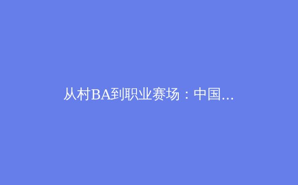 从村BA到职业赛场：中国草根体育文化崛起的商业启示录 - 3